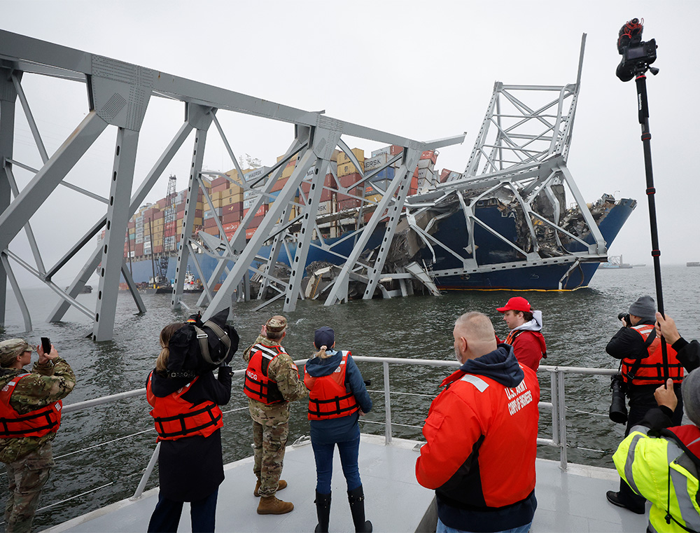 Baltimore Bridge Collapses After Being Struck By Cargo Ship